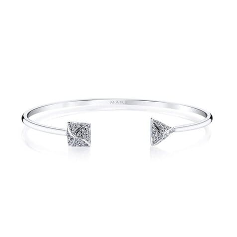 ☆MARS MARK☆ Stellar White Bracelet 3mm M12294704 Swarovski Matrix Tennis bracelet Mixed round cuts, White